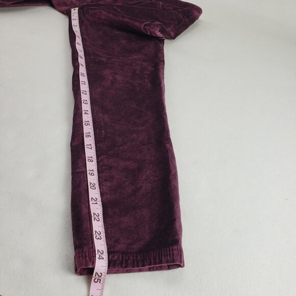 We The Free Velvet Pants Womens 28 Regular Burgundy Red Sweet Jane Skinny Jeans - Picture 7 of 11